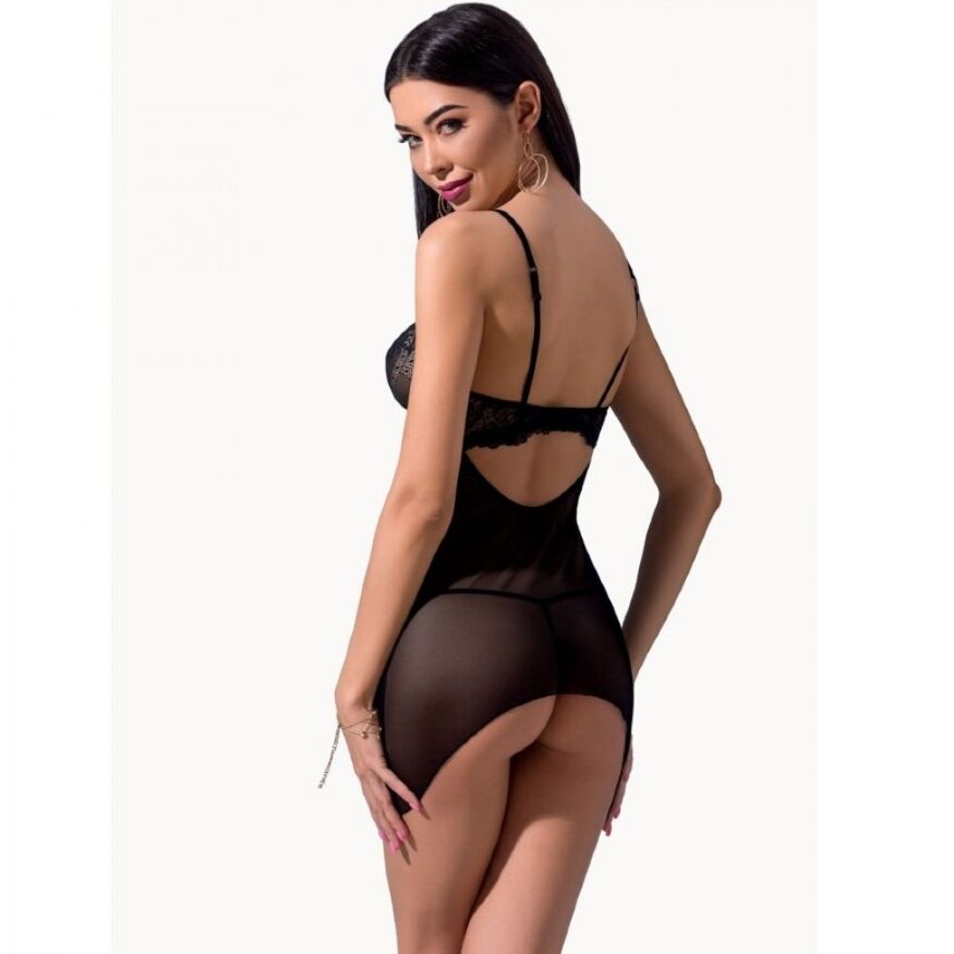 Пеньюар VERONIQUE CHEMISE black S/M - Passion