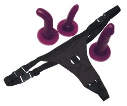 Набір фалоімітаторів на трусиках - Bad Kitty Strap-On purple Set