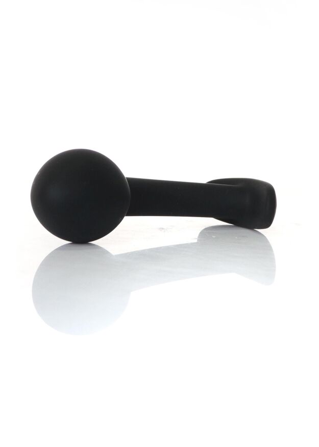 Анальна пробка - Silicone Black Curved Plug L