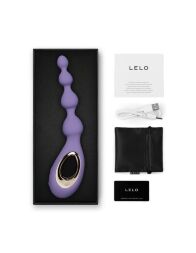 Анальне намисто з вібрацією LELO Soraya Beads Violet Dusk, різний діаметр намистин, 8 режимів