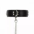 Широкий нашийник з наручниками та ланцюгом Taboom Luxury Bondage Essentials, чорний