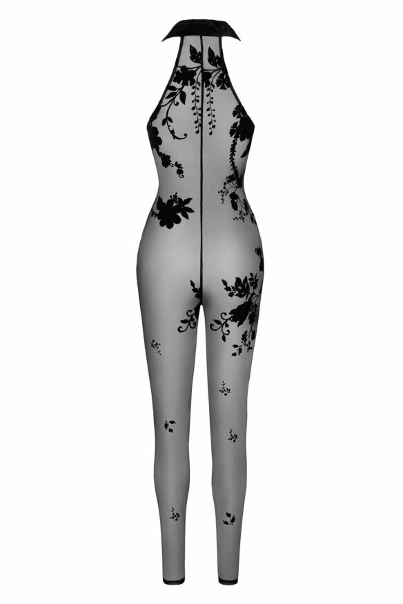 Бодистокинг Noir Handmade F315 Ego, XXL, black, прозрачный, верх халтер, молния на все тело
