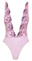 Нежное розовое боди с глубоким вырезом Kissable S/M