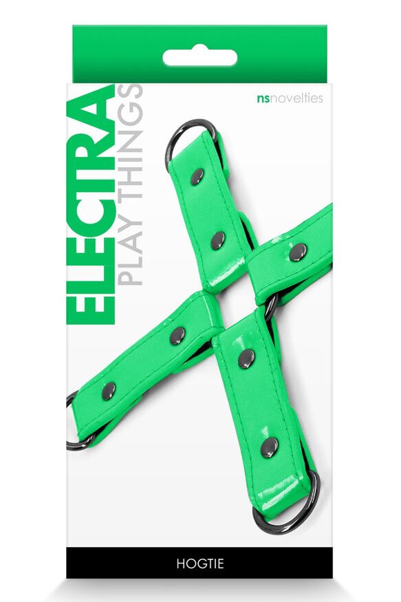 Крестообразная система фиксации NS Novelties ELECTRA HOG TIE GREEN