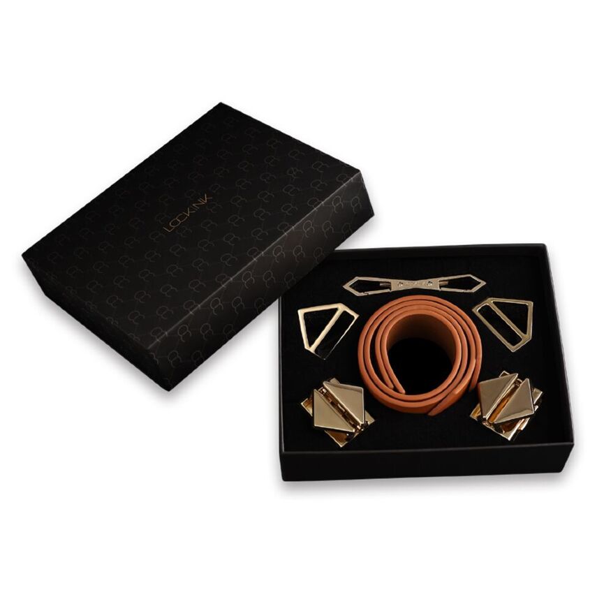 Універсальні наручники LOCKINK Wristcuffs/Anklecuffs Brown Set