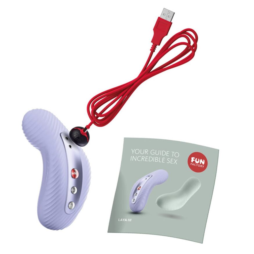 Накладной вибратор Fun Factory LAYA 3 soft violet, эффект постукивания пальцем