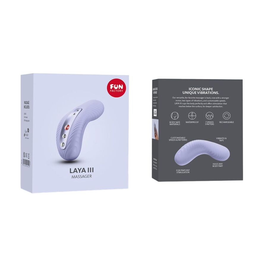Накладной вибратор Fun Factory LAYA 3 soft violet, эффект постукивания пальцем