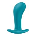 Анальная пробка Fun Factory BOOTIE L Aquamarine, диаметр 4 см, тонкий ограничитель