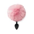 Силиконовая анальная пробка М Art of Sex - Silicone Bunny Tails Butt plug, цвет Розовый, диаметр 3,5 см