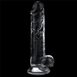 Прозорий фалоімітатор у стильному дизайні з ефектним блиском Flawless Clear Dildo 7.5" Clear