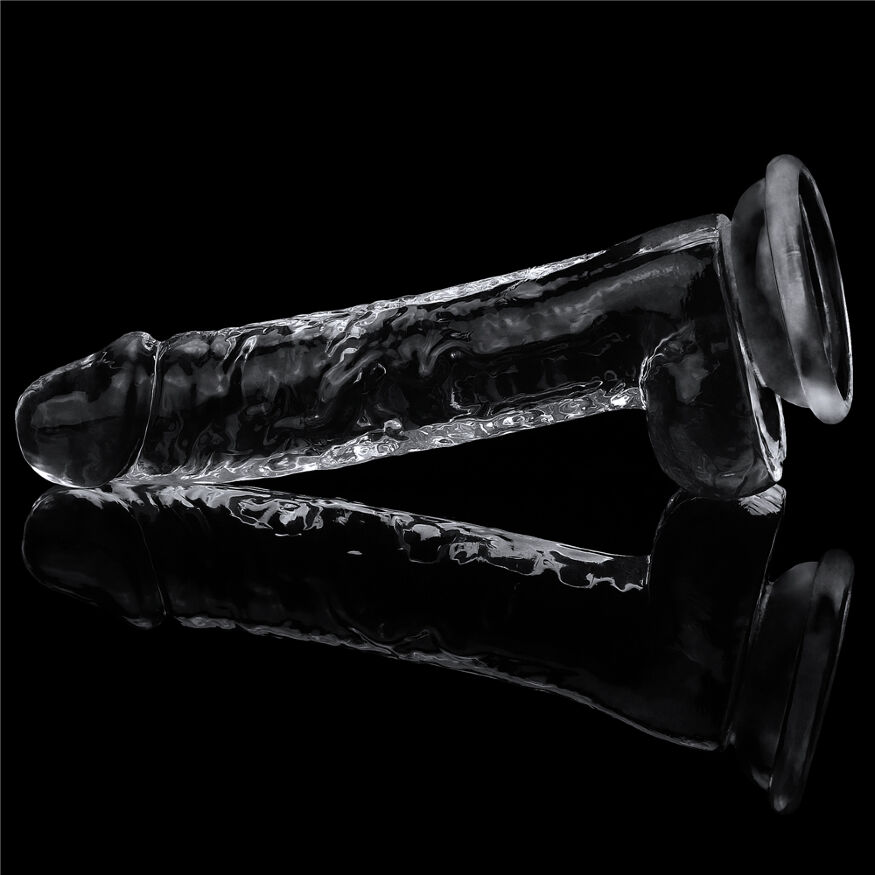 Прозорий фалоімітатор у стильному дизайні з ефектним блиском Flawless Clear Dildo 7.5" Clear