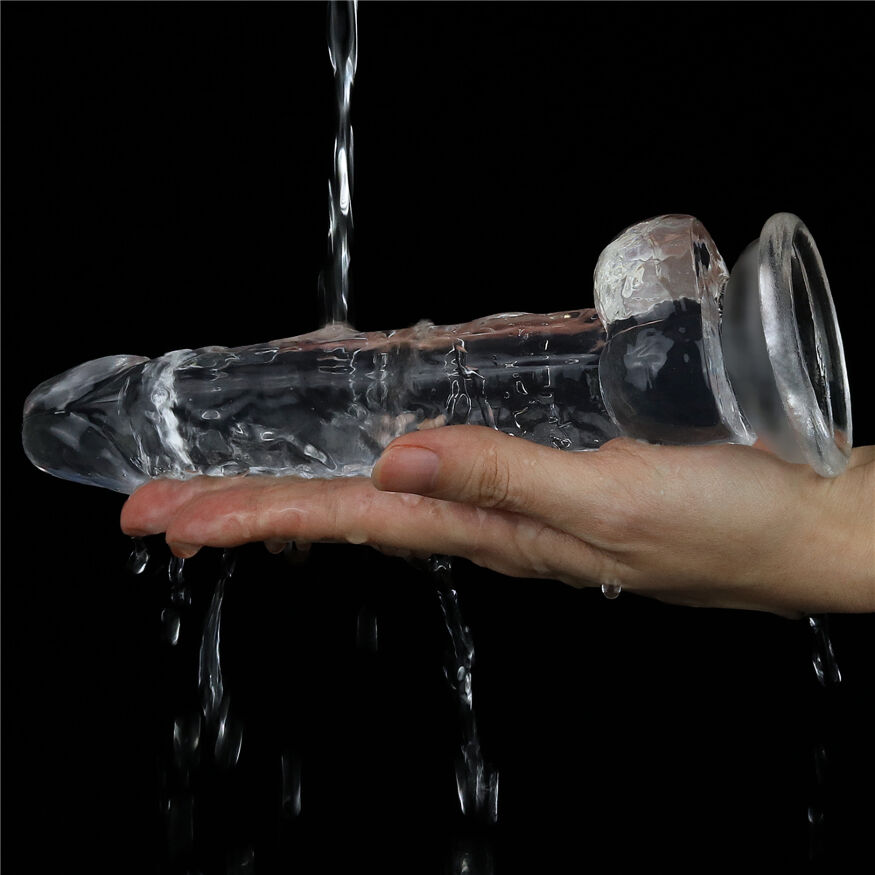 Прозорий фалоімітатор у стильному дизайні з ефектним блиском Flawless Clear Dildo 7.5" Clear