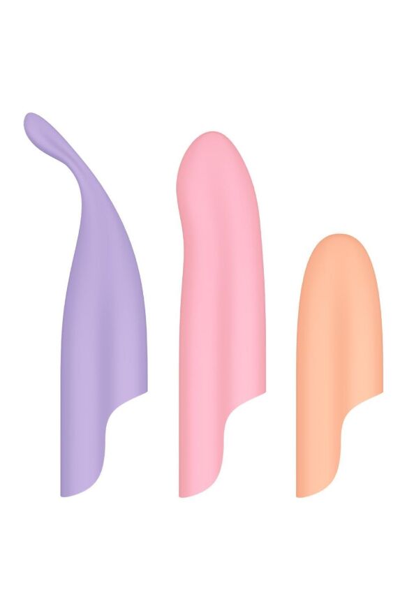 Универсальный набор для интимной стимуляции Satisfyer Playful Four с 4 разноцветными насадками
