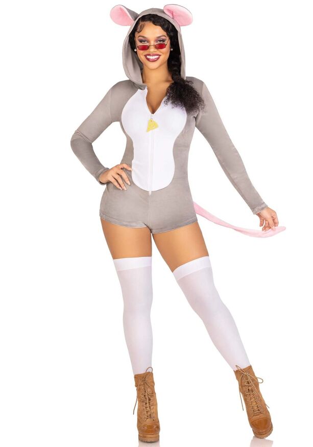 Комбинезон-костюм мышки Leg Avenue Comfy Mouse S, с капюшоном