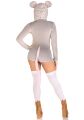 Комбинезон-костюм мышки Leg Avenue Comfy Mouse S, с капюшоном