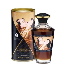 Розігрівальна олія Shunga Aphrodisiac Warming Oil  -  Creamy Love Latte (100 мл) без цукру, смачна