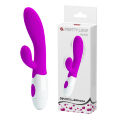 Силіконовий вібратор з додатковим стимулятором клітора Pretty Love Alvis Vibrator Purple