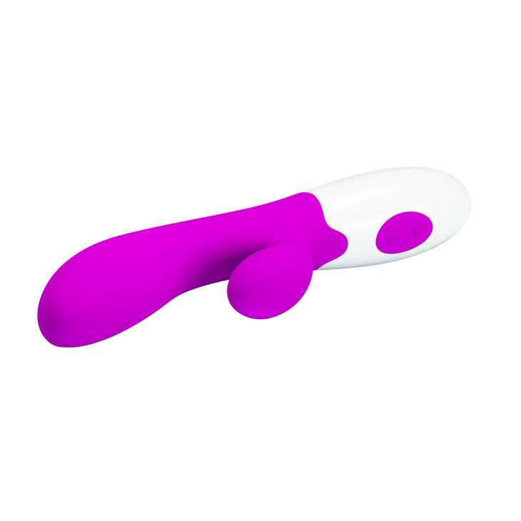 Силіконовий вібратор з додатковим стимулятором клітора Pretty Love Alvis Vibrator Purple