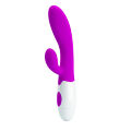 Силіконовий вібратор з додатковим стимулятором клітора Pretty Love Alvis Vibrator Purple
