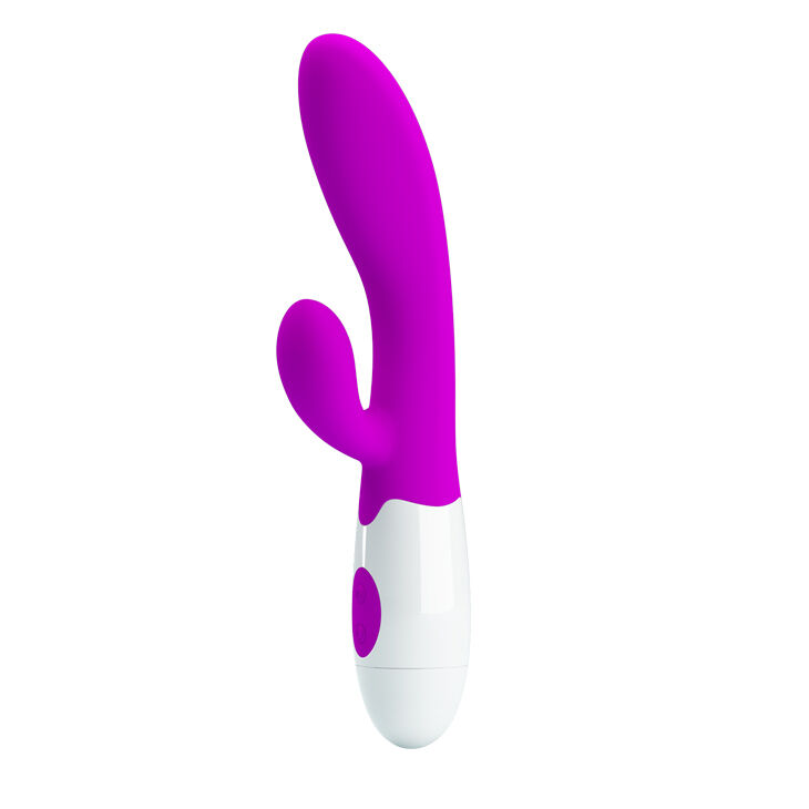 Силіконовий вібратор з додатковим стимулятором клітора Pretty Love Alvis Vibrator Purple