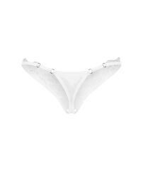 Трусики с отверстием Obsessive Arrowel White crotchless thong S/M