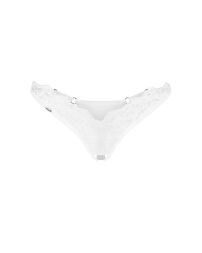 Трусики с отверстием Obsessive Arrowel White crotchless thong S/M