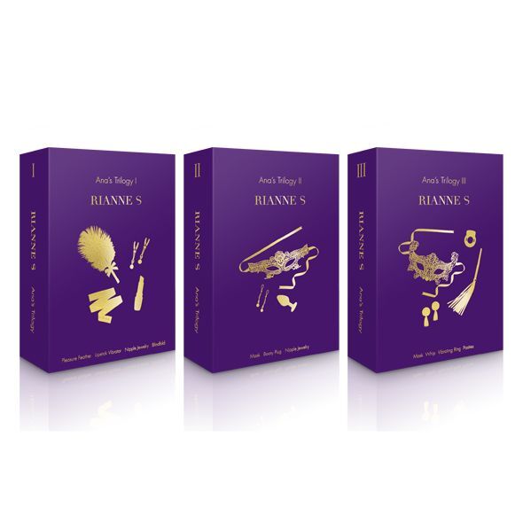 Романтический подарочный набор RIANNE S Ana's Trilogy Set I: помада-вибратор, перышко, зажимы для сосков, повязка на глаза