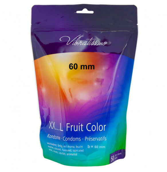 Презервативы - Vibratissimo XX... L Fruit Color, 60 мм, 50 шт.