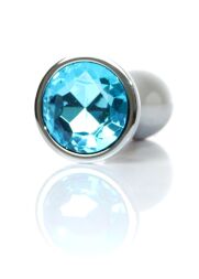Анальна пробка - Jewellery Silver Plug Light Blue L