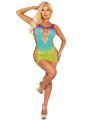 Платье Leg Avenue Seamless Ombre Faux Lace Up Mini Dress One Size Ocean