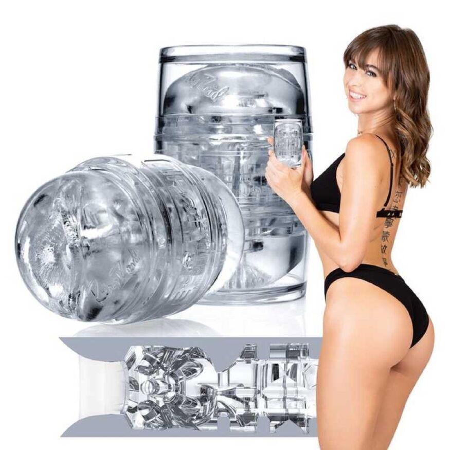 Мастурбатор у колбі Вагіна та Анус FleshLight Riley Reid, прозорий