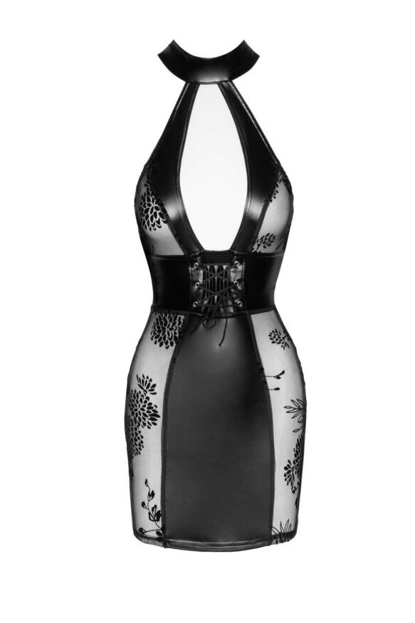 Платье Noir Handmade F238 Short tulle dress with powerwetlook inserts - 3XL
