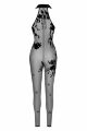 Бодистокинг Noir Handmade F315 Ego, 3XL, black, прозрачный, верх халтер, молния на все тело
