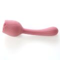 Вибратор в форме тюльпана с вакуумной стимуляцией Sweet Em Velvet Lure Розовый