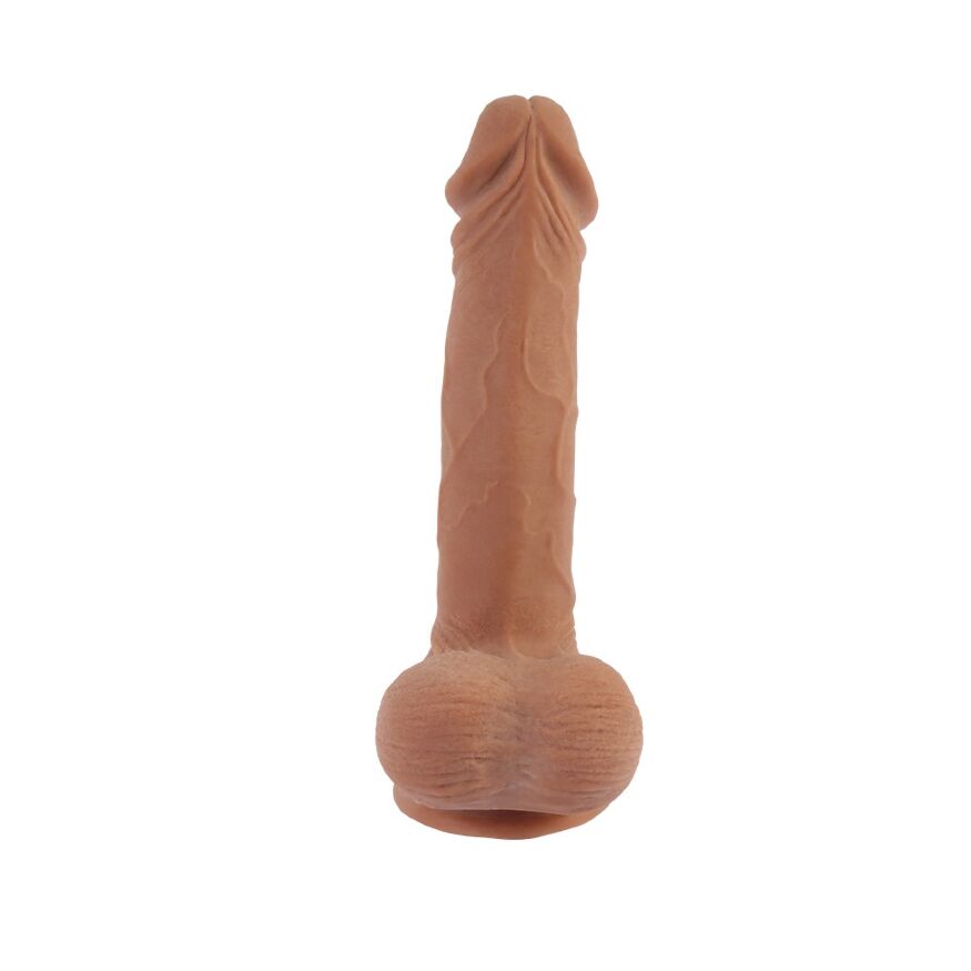 Фаллоимитатор реалистичный с мошонкой на присоске Chisa T-skin ReaL Wild Penetrator, бежевый