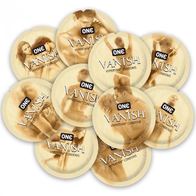 Набор презервативов ONE Vanish Hyperthin, 100 шт, ультратонкие, со смазкой, упаковка-тубус