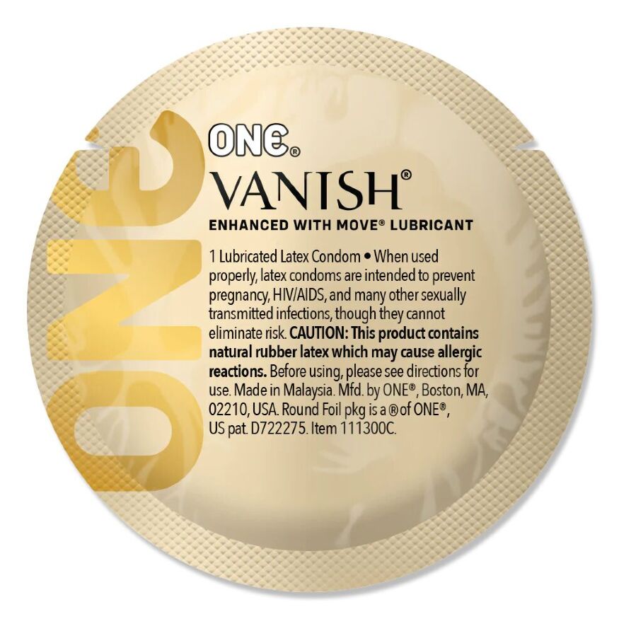 Набор презервативов ONE Vanish Hyperthin, 100 шт, ультратонкие, со смазкой, упаковка-тубус