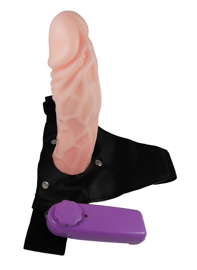 Страпон мужской с вибрацией BOSS - Adrian Hollow Strap-on vibrating, BS4600009
