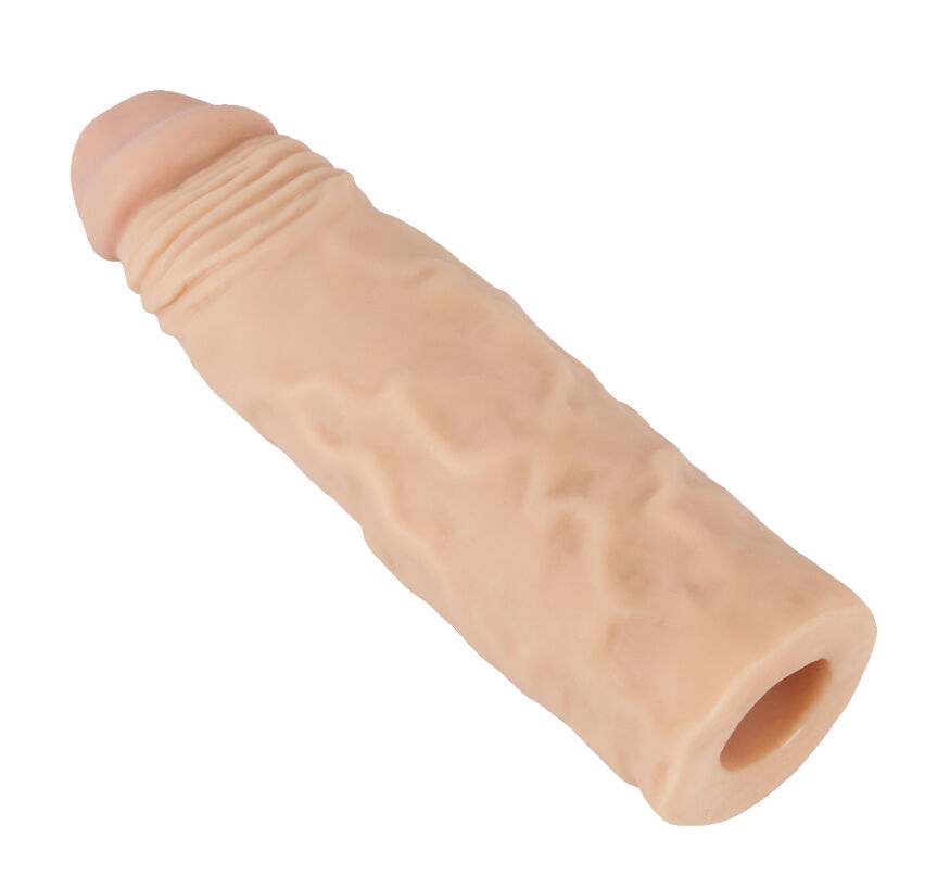 Насадка с толстыми стенками для члена - Nature Skin Extension Sleeve + 3 см