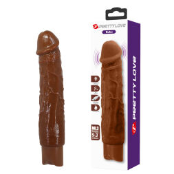 Перезаряжаемый вибратор реалистик Pretty Love - Rufus Realistic Vibrating Dildo Brown, BW-500082-1