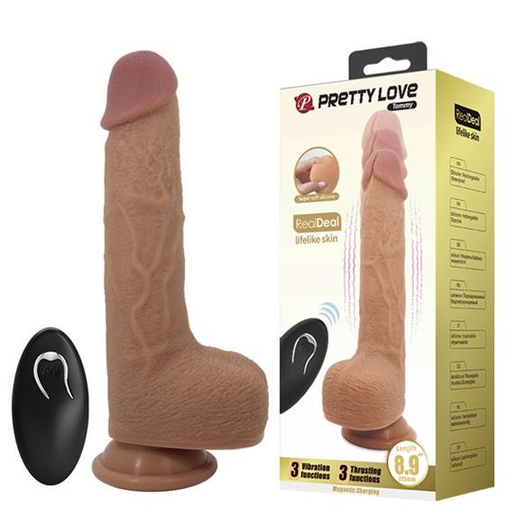 Реалістичний вібратор - Pretty Love Tommy Vibrator Flesh
