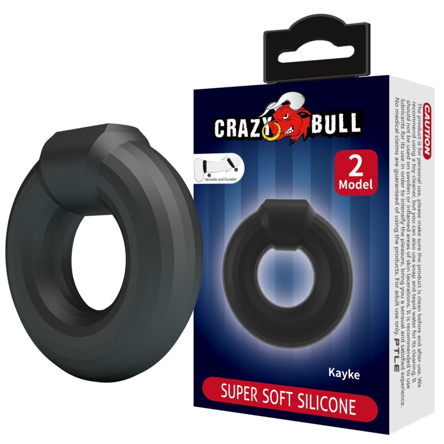 Ерекційне кільце Crazy Bull №2 - Kayke super soft silicone, BI-210360