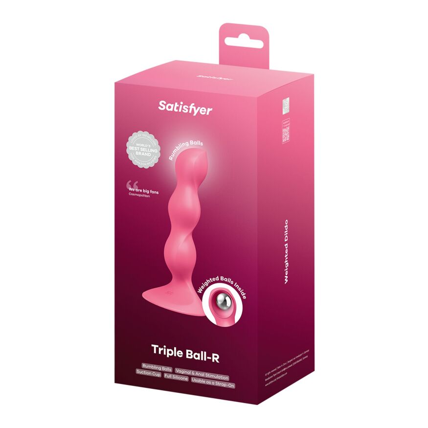 Анальний стимулятор-намистини Satisfyer Triple Ball-R Red