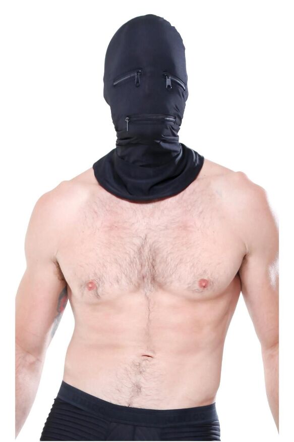 Маска-шлем на всю голову Pipedream Fetish Fantasy Zipper Face с молниями, черная, One Size