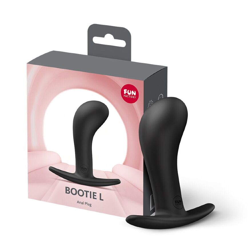 Анальна пробка Fun Factory BOOTIE L Black, діаметр 4 см, тонкий обмежувач