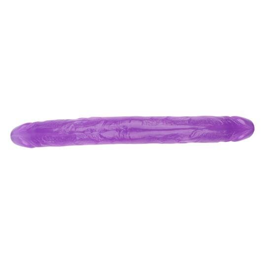 Двосторонній фалоімітатор - Hi-Rubber 12.8" Double Dildo Purple
