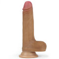 Реалистичный фаллоимитатор с мошонкой Dual-Layered Silicone Cock 7" Brown