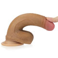 Реалистичный фаллоимитатор с мошонкой Dual-Layered Silicone Cock 7" Brown