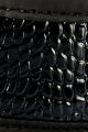 Ошейник с поводком BLAZE LUXURY COLLAR AND LEASH CROCO BLACK