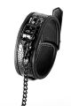 Ошейник с поводком BLAZE LUXURY COLLAR AND LEASH CROCO BLACK